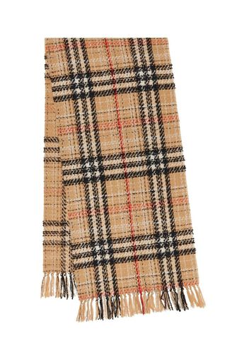 Burberry Checked cashmere-silk blend scarf - Toni neutri