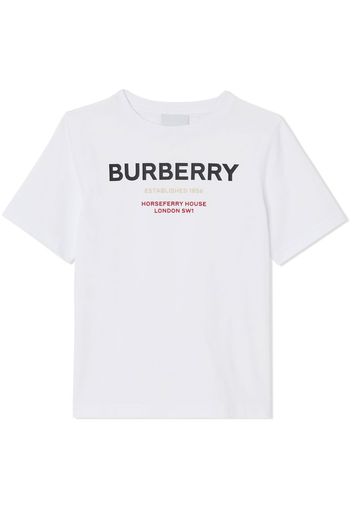 Burberry Kids Horseferry logo-print cotton T-shirt - Bianco