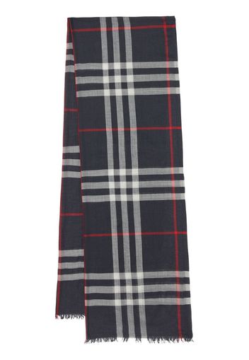 Burberry lightweight Check wool-silk scarf - Blu