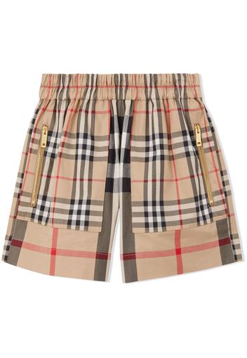 Burberry Kids patchwork Vintage Check cotton shorts - Toni neutri