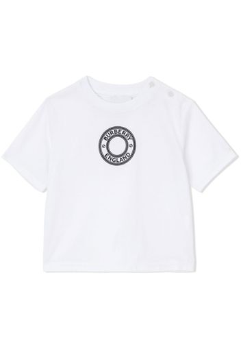 Burberry Kids logo graphic cotton T-shirt - Bianco