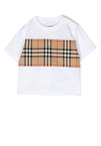 Burberry Kids Vintage Check pattern T-shirt - Bianco