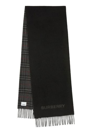 Burberry Vintage Check reversible cashmere scarf - Nero