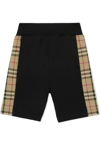 Burberry Kids Vintage Check panel shorts - Nero