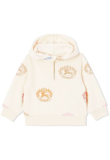 Burberry Kids EKD-print cotton hoodie - Toni neutri