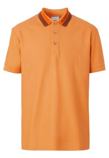 Burberry contrast-collar piqué polo shirt - Arancione