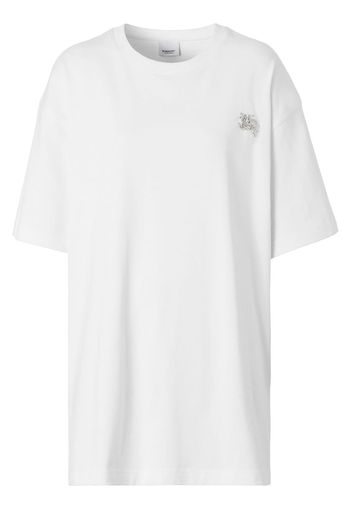 Burberry crystal-embellished short-sleeved T-shirt - Bianco