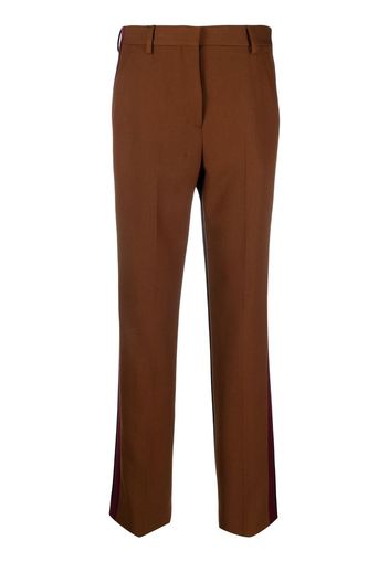 Burberry high-waist wool-blend trousers - Marrone