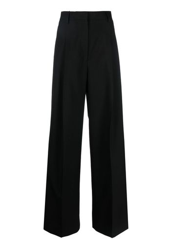 Burberry pleated wide-leg wool trousers - Nero