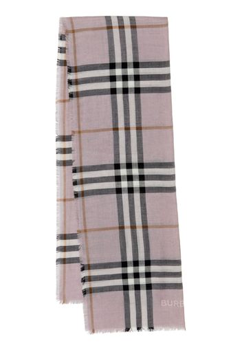 Burberry check-pattern scarf - Grigio