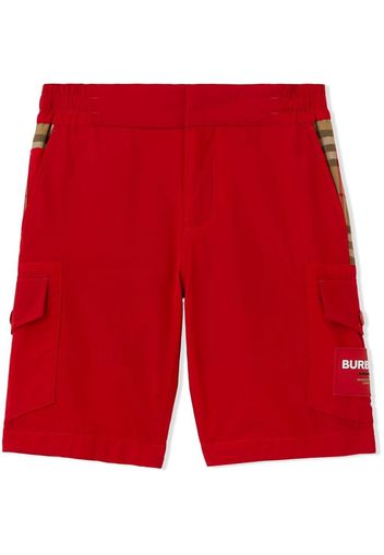 Burberry Kids Shorts cargo Vintage Check - Rosso