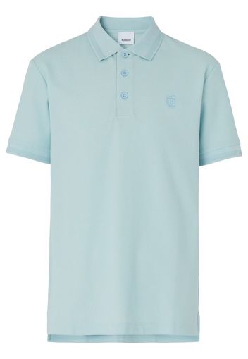 Burberry Monogram Motif cotton piqué polo shirt - Blu