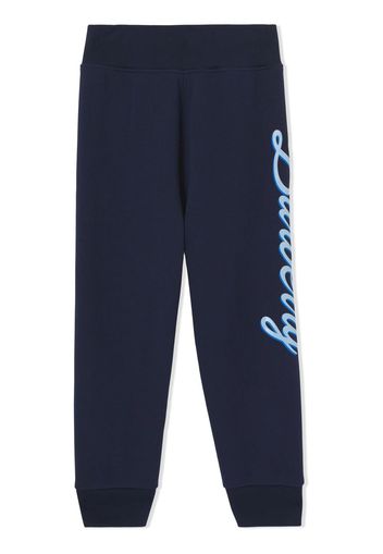 Burberry Kids Pantaloni sportivi con stampa - Blu