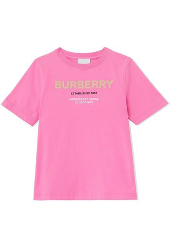 Burberry Kids T-shirt con stampa Horseferry - Rosa