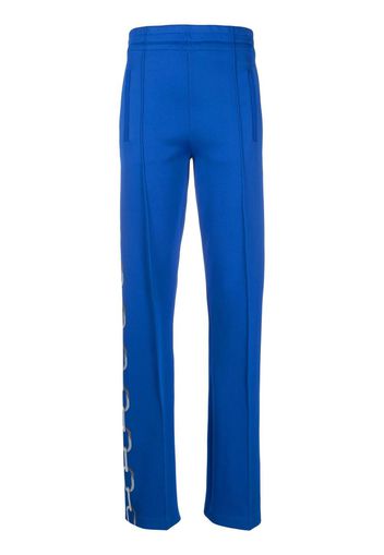 Burberry chain-print straight trousers - Blu