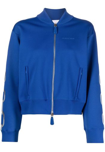 Burberry chain-print zipped track jacket - Blu