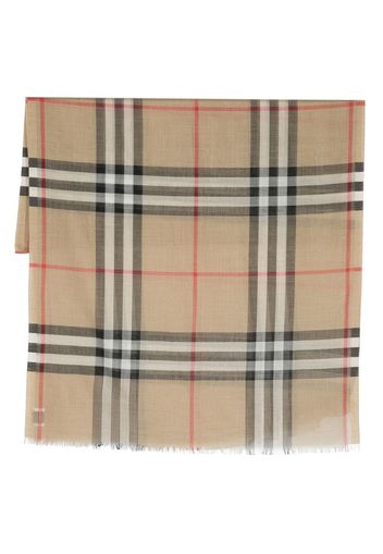 Burberry Exaggerated Check printed scarf - Toni neutri