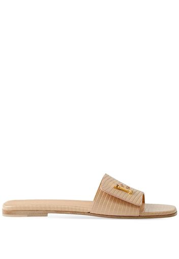 Burberry Monogram Motif Leather Slides - Toni neutri