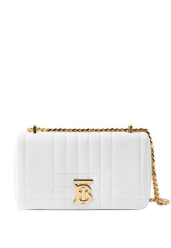 Burberry Lola quilted-leather crossbody bag - Bianco