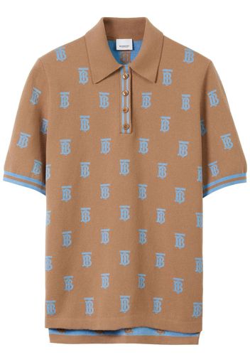 Burberry Monogram Polo Shirt - Marrone