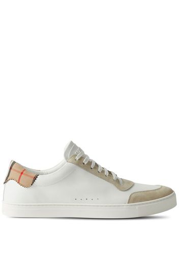 Burberry House Check-print leather sneakers - Bianco