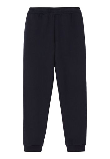 Burberry logo patch cotton track pants - Blu