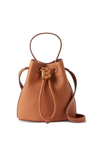 Burberry grained-leather bucket bag - Marrone