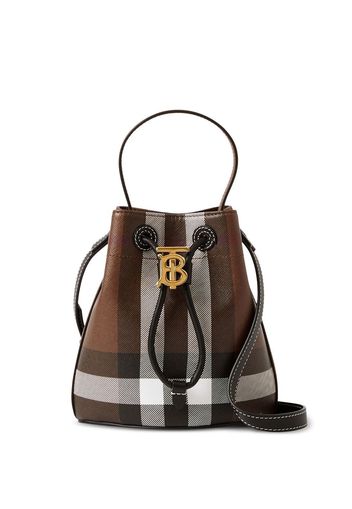 Burberry Mini TB Bucket Bag - Marrone