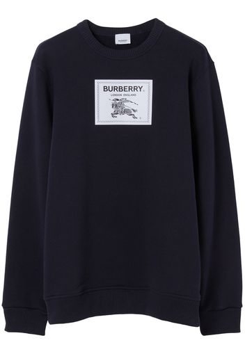 Burberry logo patch sweatshirt - Blu