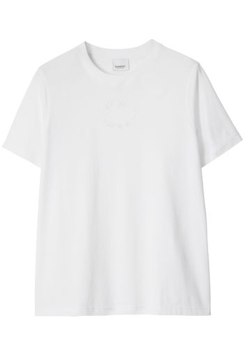 Burberry tonal embroidered-logo T-shirt - Bianco