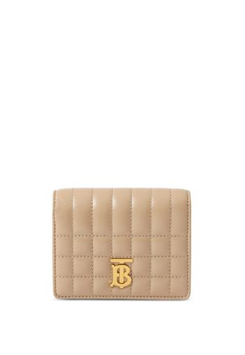 Burberry small quilted leather folding wallet - Toni neutri