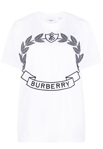 Burberry logo-print cotton T-shirt - Bianco