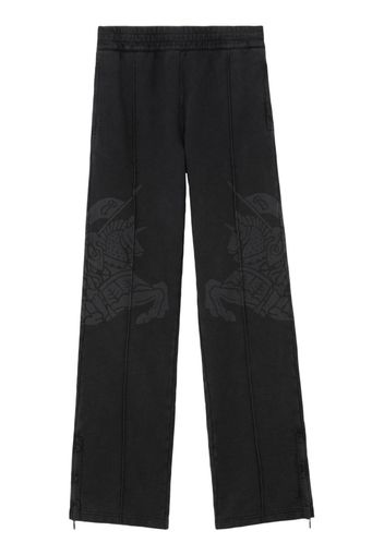 Burberry logo-print cotton track pants - BLACK