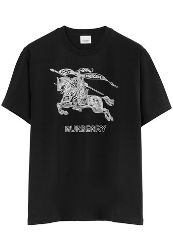 Burberry T-shirt con stampa - Nero