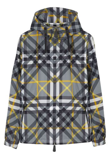 Burberry checked zip hoodie jacket - Grigio