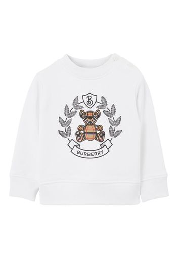 Burberry Kids Thomas Bear-print cotton jumper - Bianco