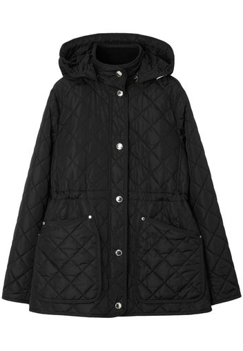 Burberry detachable-hood diamond-quilted jacket - Nero