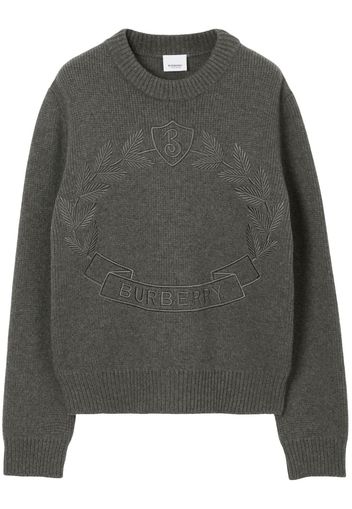 Burberry Maglione Oak Leaf Crest - Grigio