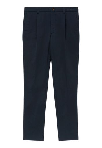 Burberry straight-leg cotton tailored trousers - Blu