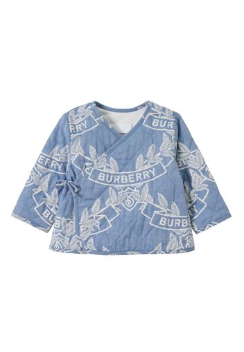 Burberry Kids logo-print quilted jacket - PALE BLUE IP PAT