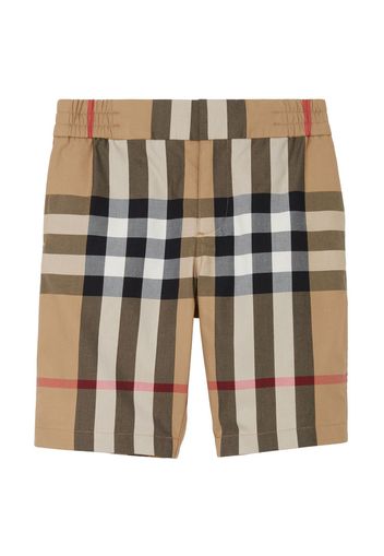 Burberry Kids Check Cotton Shorts - ARCHIVE BEIGE IP CHK