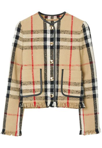 Burberry Bomber bouclé a quadri - Toni neutri