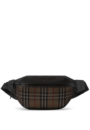 Burberry Sonny check-print belt bag - Nero