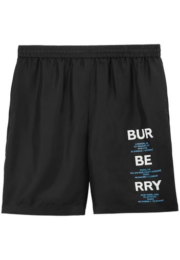 Burberry Shorts sportivi con stampa - BLACK