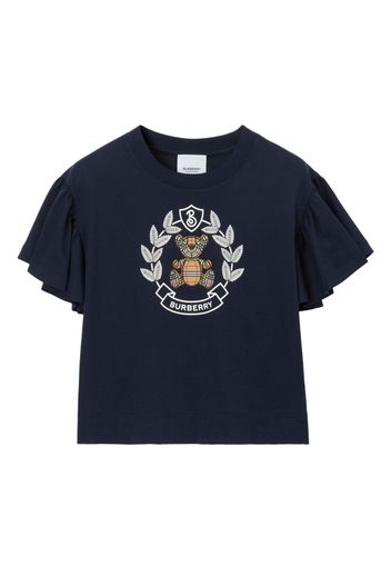 Burberry Kids Thomas Bear Print cotton T-shirt - DEEP CHARCOAL BLUE