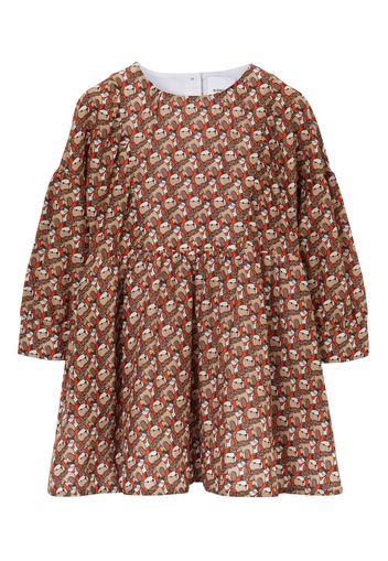 Burberry Kids Thomas Bear-print cotton dress - Rosso