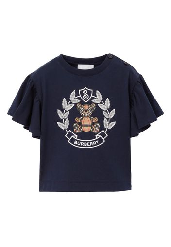 Burberry Kids Thomas Bear Print Cotton T-shirt - Blu