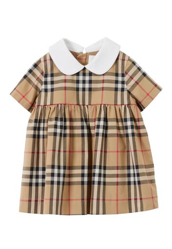 Burberry Kids check-pattern cotton dress - Toni neutri