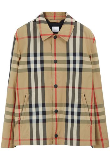 Burberry check-pattern shirt jacket - ARCHIVE BEIGE IP CHK