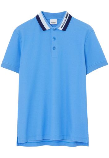 Burberry Polo con logo - Blu